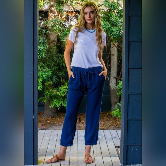Honorine Harper Gauze Pants - Midnight Navy - Picture 6 of 6
